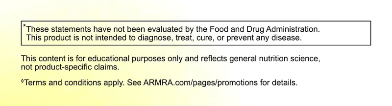 FDA disclaimer stating the product is not intended to diagnose, treat, cure, or prevent disease.