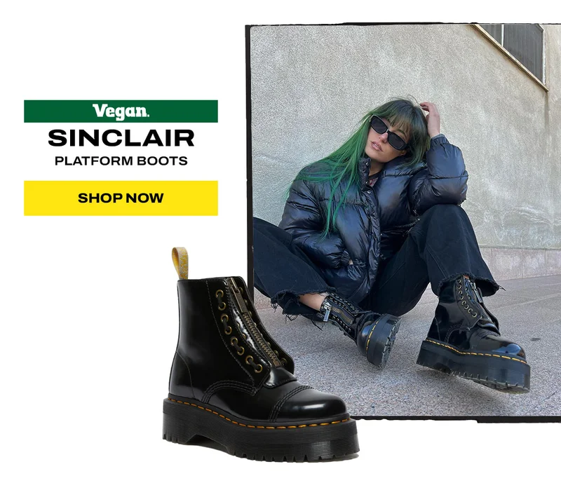 Vegan Sinclair Platform Boots. SHOP NOW