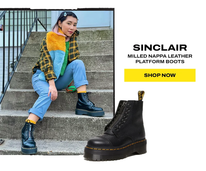 Sinclair Milled Nappa Leather Platform Boots