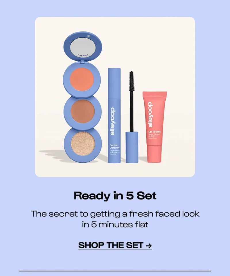 Shop Ready in 5 Set. Save 20% off with code discount code