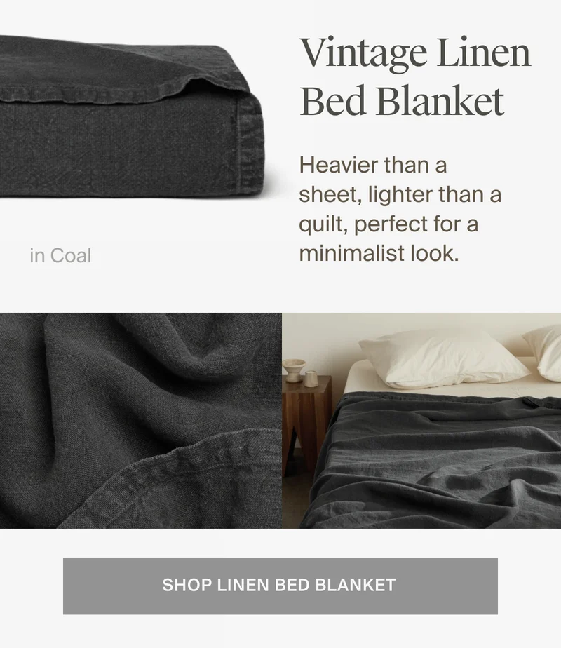 Shop the vintage linen bed blanket.