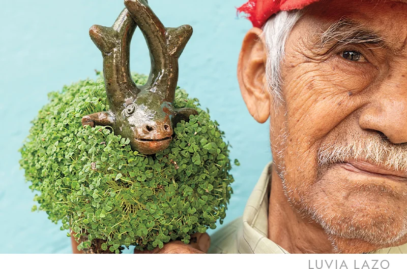 Cándido Ramírez, an 81-year-old artisan from Santa María Atzompa, in the Mexican state of Oaxaca, is among the craftspeople who make clay animals to be placed on altars during Semana Santa, the Christian Holy Week preceding Easter.
