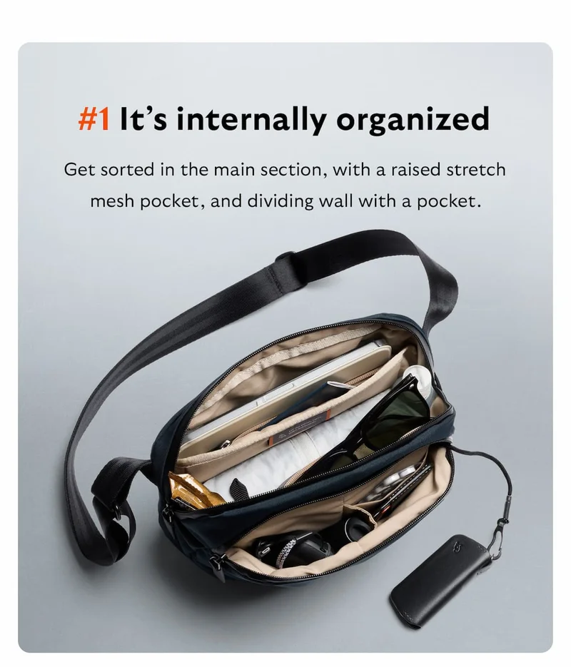 #1 It gives you peace of mind. With a zip loop for the zipper to tuck into, an RFID pocket and external rear pocket for valuables.