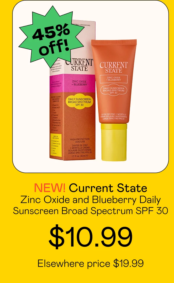 Zinc Oxide and Blueberry Daily Sunscreen Broad Spectrum SPF 30
