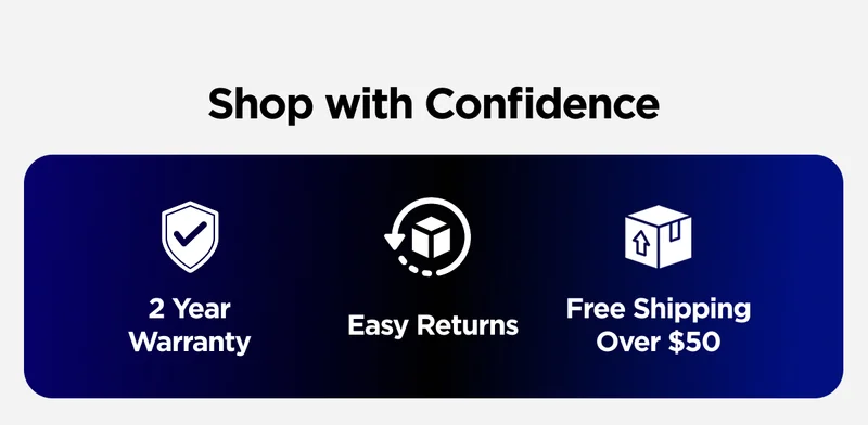 Shop with confidence. 2 year warranty. Easy Returns. Free shipping over $50.
