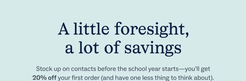 A little foresight, a lot of savings