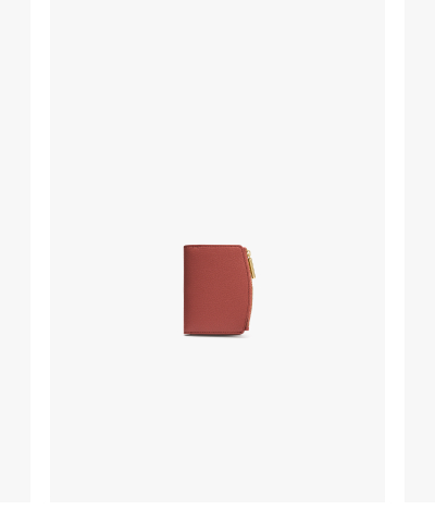 Fold Zip Wallet Dark Terracotta