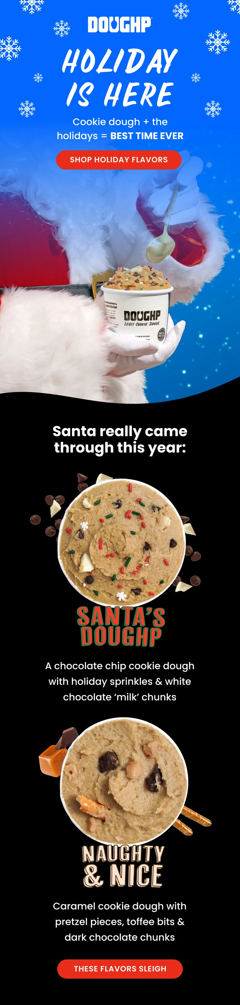 holiday cookie dough flavors launch