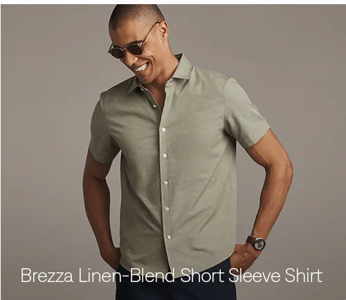 Brezza Linen-Blend Short Sleeve Shirt