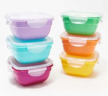 LocknLock Set of 6 Multi-Color Mini Zens w/ Colored Body