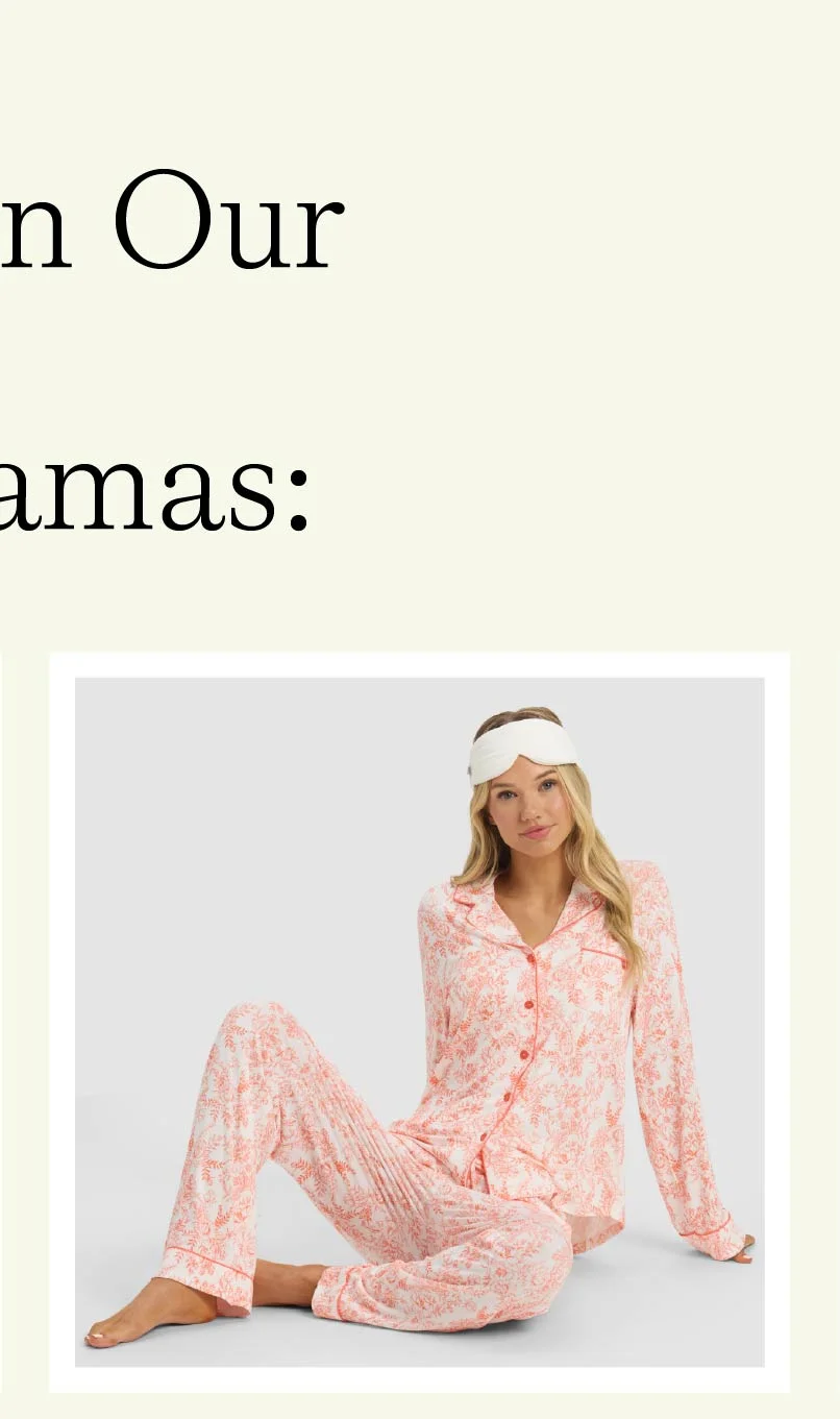 Melon Toile Long Sleeve Bamboo Pajama Set