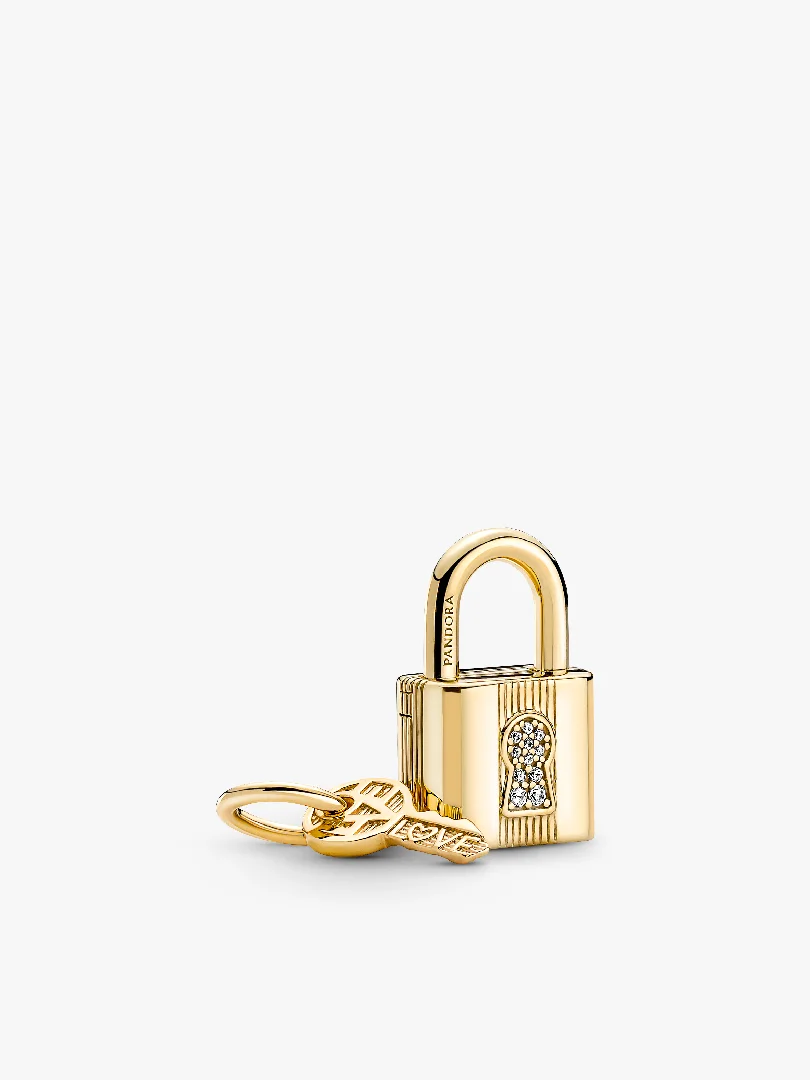 Padlock & Key Dangle Charm