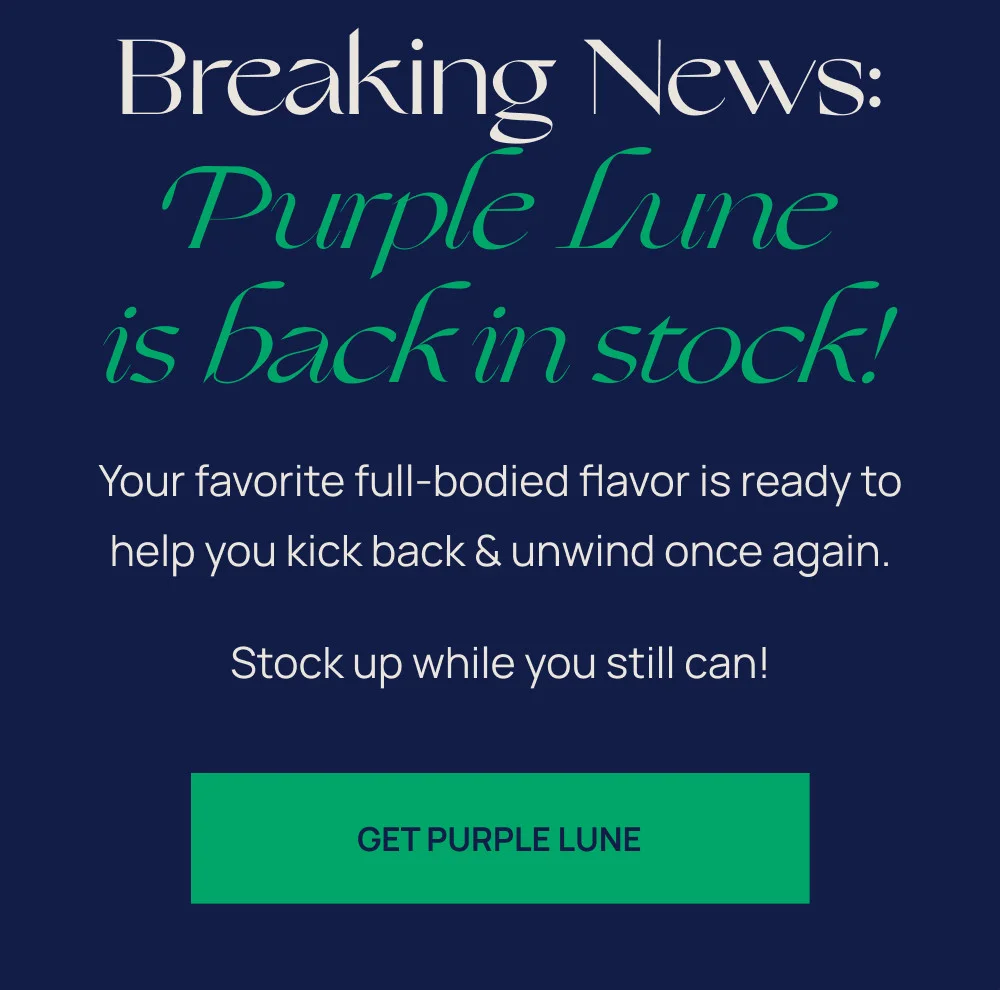 Breaking News: Purple Lune is back in stock!