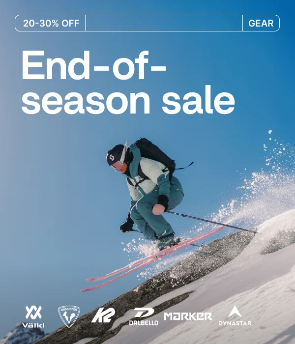 END-OF-SEASON SALE: 30% off gear from Dynastar, Lange, and Rossignol.