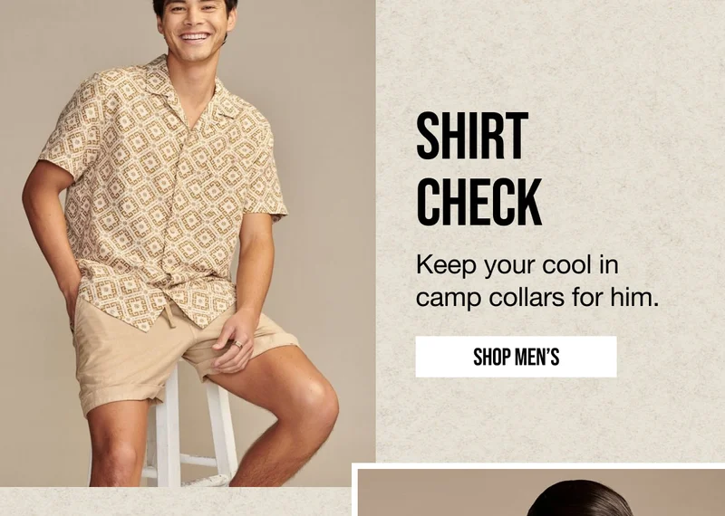 SHIRT CHECK | Keep your cool in camp collars for him. | SHOP MEN's