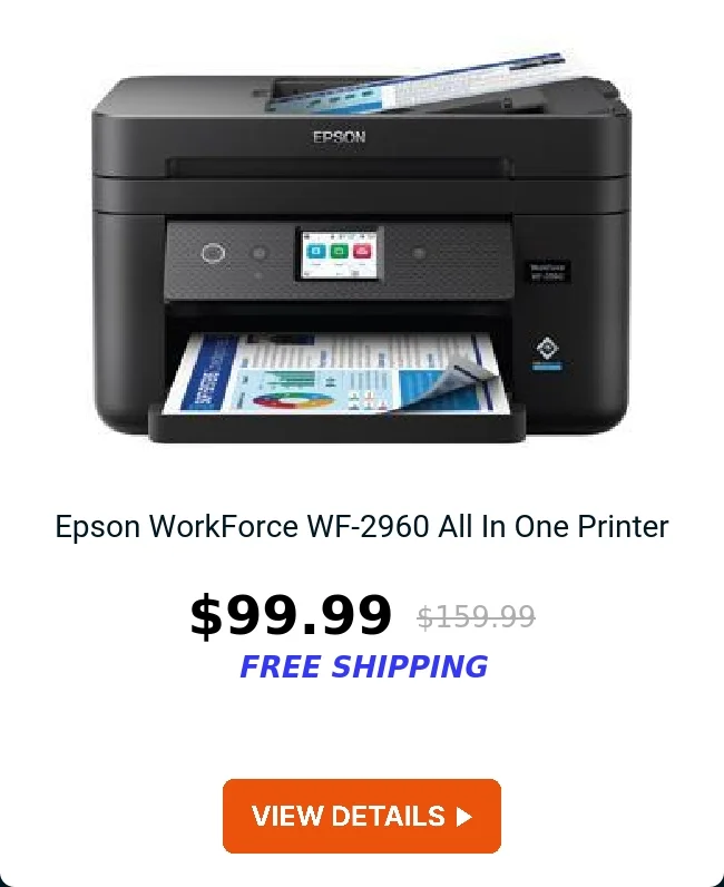 Epson WorkForce WF-2960 All In One Printer