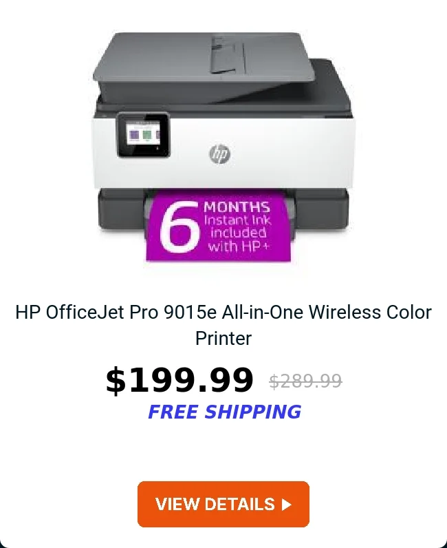 HP OfficeJet Pro 9015e All-in-One Wireless Color Printer