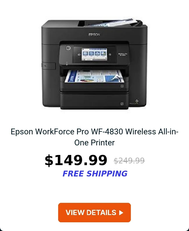 Epson WorkForce Pro WF-4830 Wireless All-in-One Printer