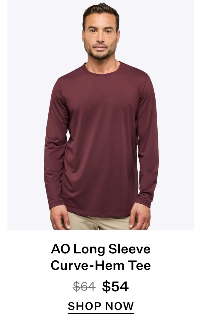 AO Long Sleeve Curve-Hem Tee