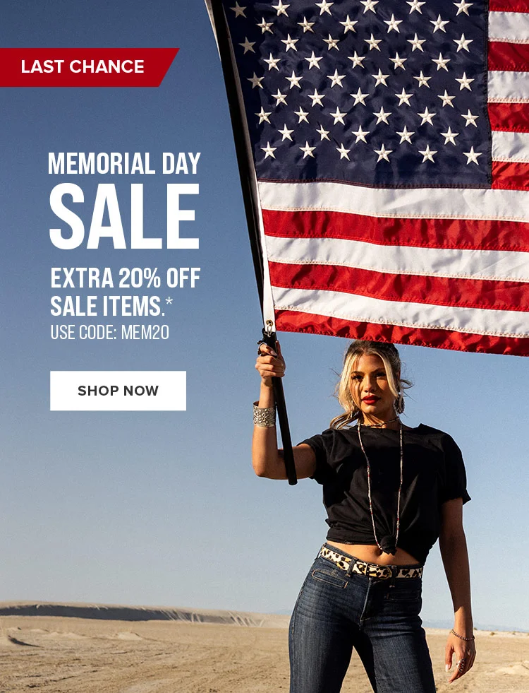 MEMORIAL DAY SALE. Extra 20% off sale items* Use Code: MEM20