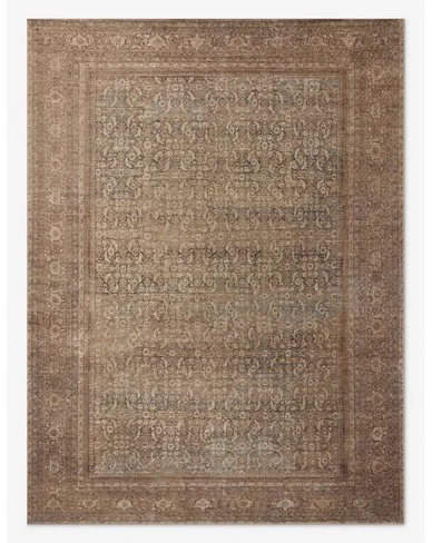 Cambria VII Jute-Blend Rug by Amber Lewis x Loloi-Ocean and Bark / 2'6" x 12' Runner