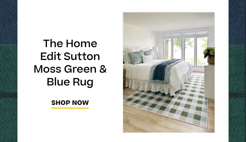 The Home Edit Sutton Moss Green Blue Rug