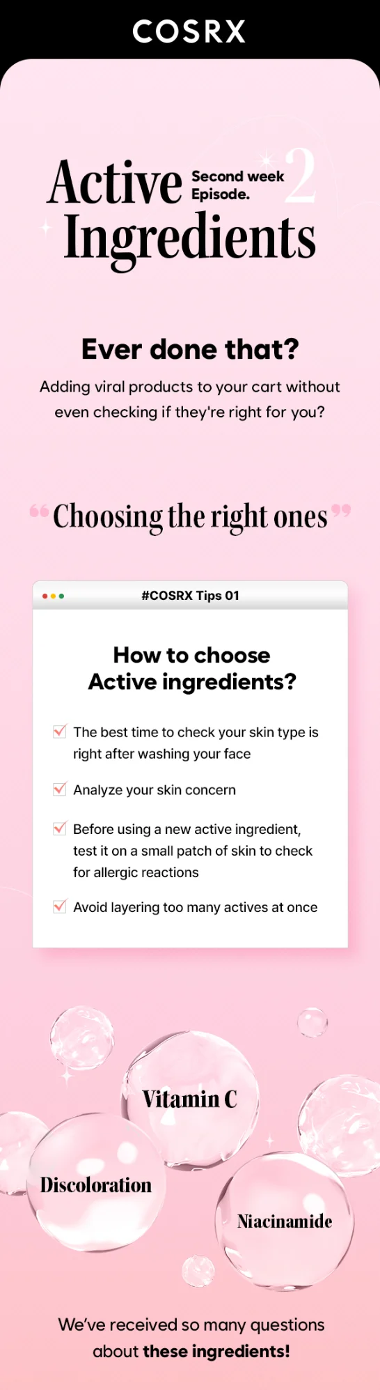 CHOOSING THE RIGHT ONES