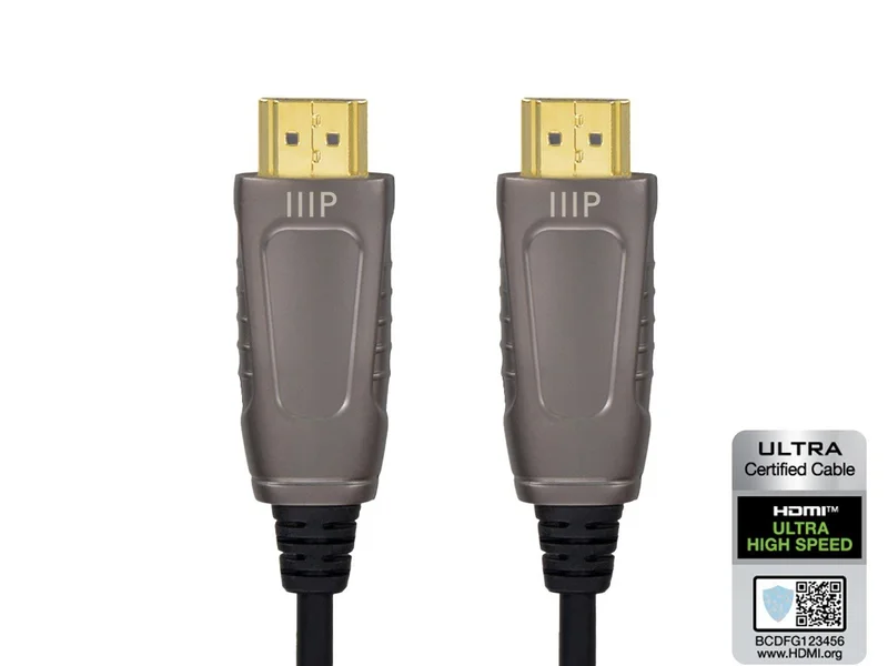 Monoprice Single-Mode Fiber Optic Cable - LC/SC, UL, 9/125 Type, Duplex, Yellow, 1m, Corning