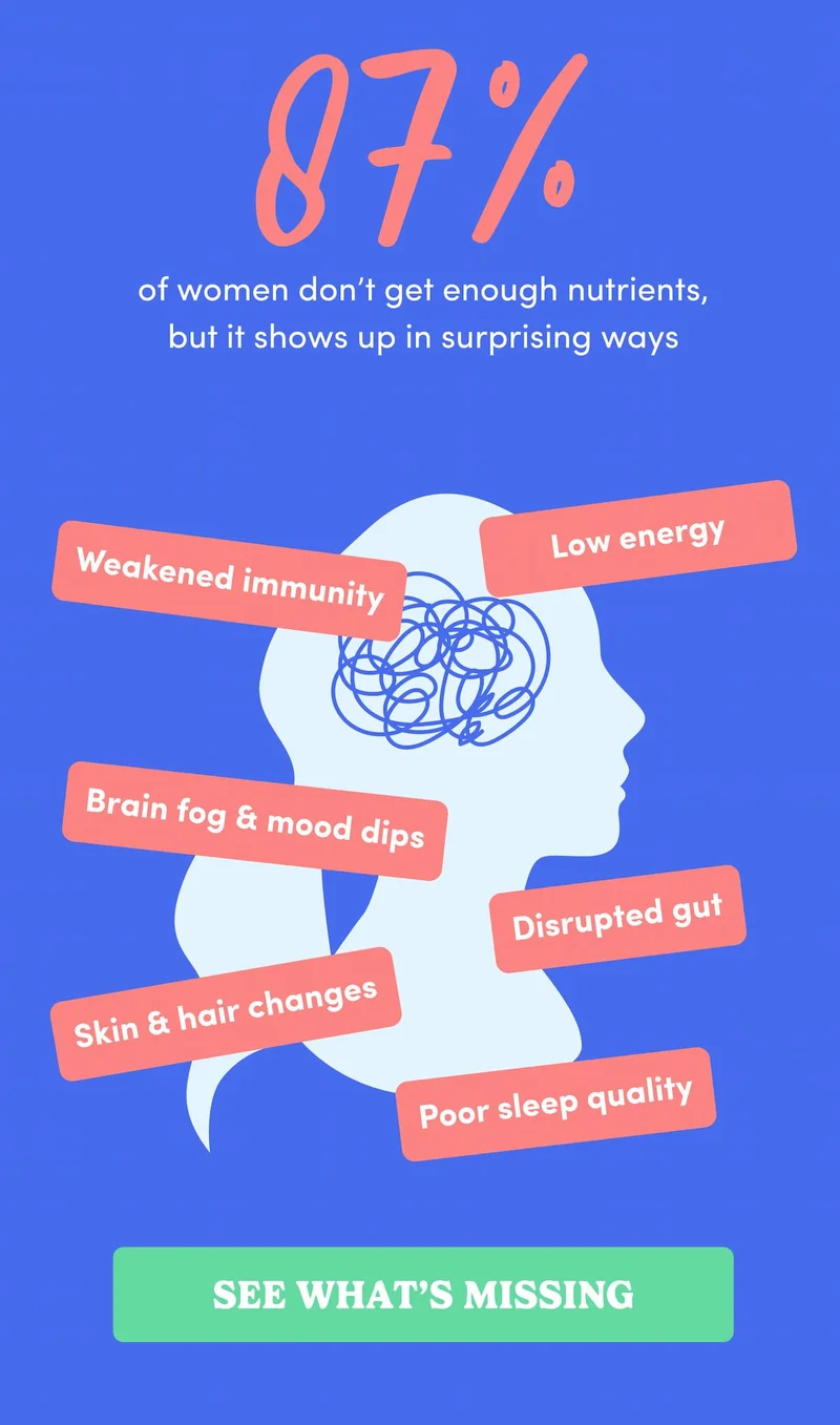 87% of women don’t get enough nutrients, but it shows up in surprising ways