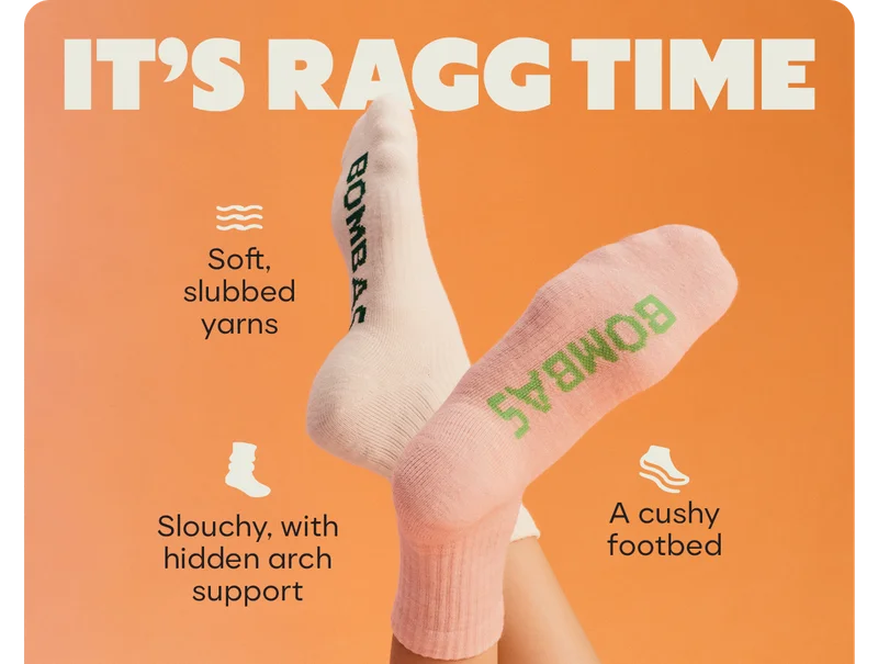 IT'S RAGG TIME | Soft, slubbed yarns | Slouchy, with hidden arch support | A cushy footbed