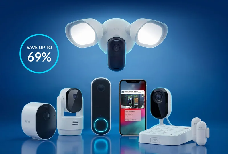 Various Arlo security products. Save up to 69%.