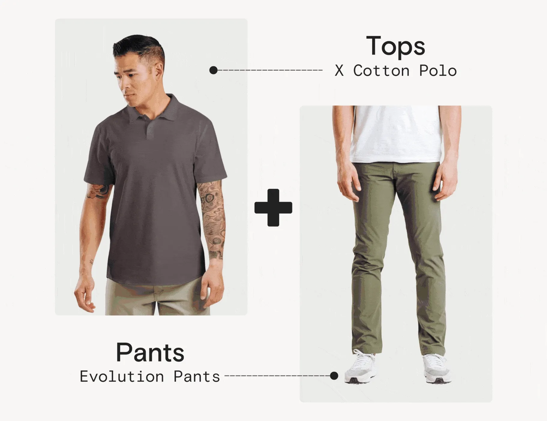 Pants: Evolution Pants / Tops: X Cotton Polo, Limitless Polo, Limitless Shirt / Outerwear: Venture Crew, AirLoft Vest