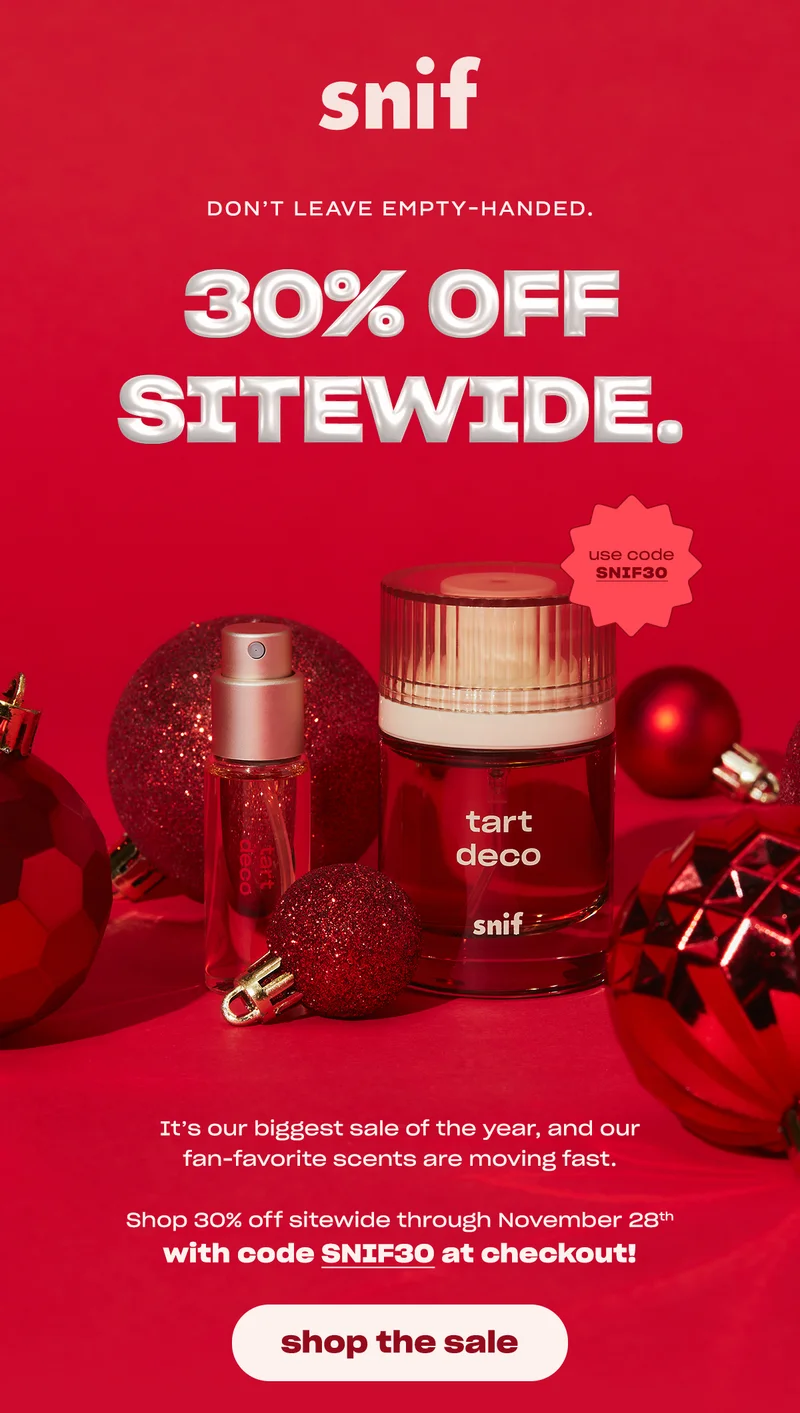 Get 30% off sitewide with code SNIF30 ↗