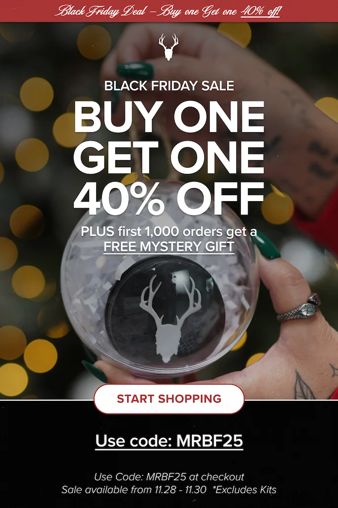 Black Friday Sale BUY ONE GET ONE 40% OFF