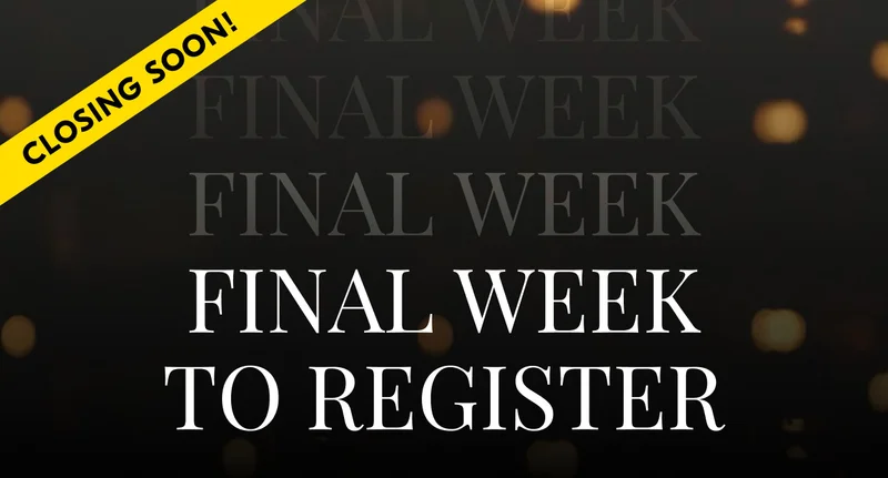 Final Week to Register