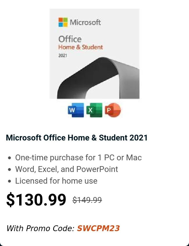 Microsoft Office Home & Student 2021