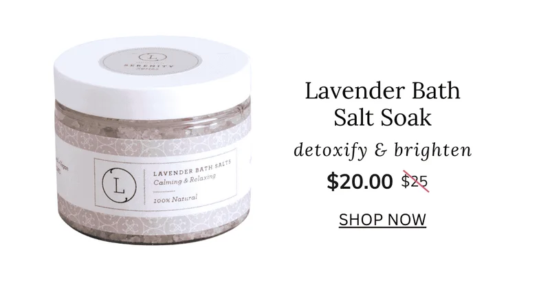Lavender Natural Bath Salt Soak with Dead sea, Epsom and Himalayan