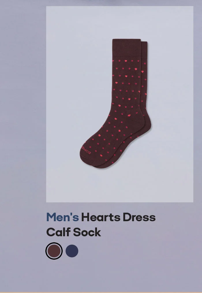 Men's Hearts Dress Calf Sock