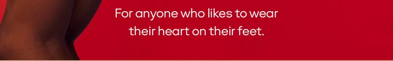 For anyone who likes to wear their heart on their feet.