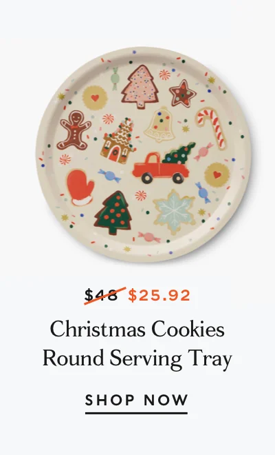 Christmas Cookies Round Serving Tray