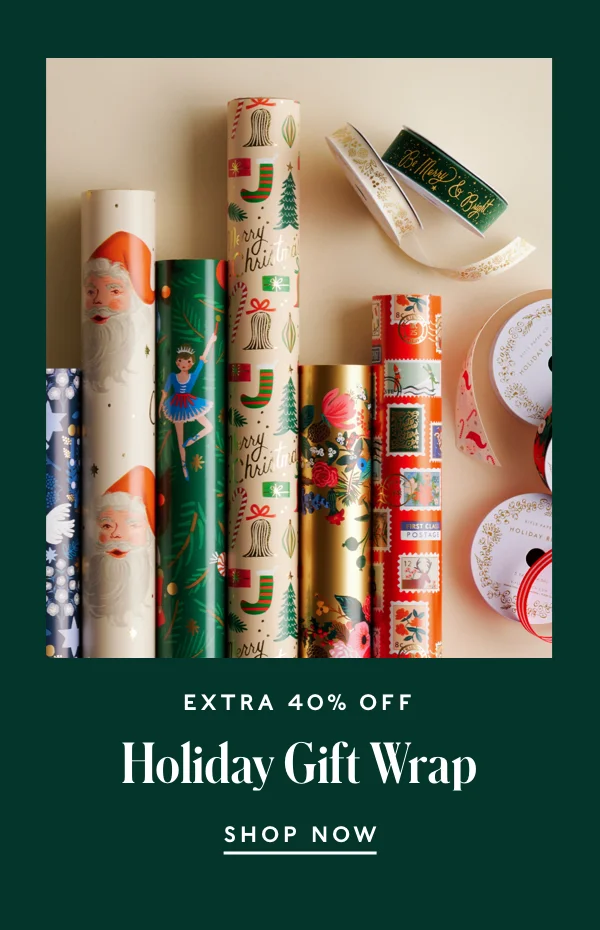 Extra 40% Off Holiday Gift Wrap Sale Items