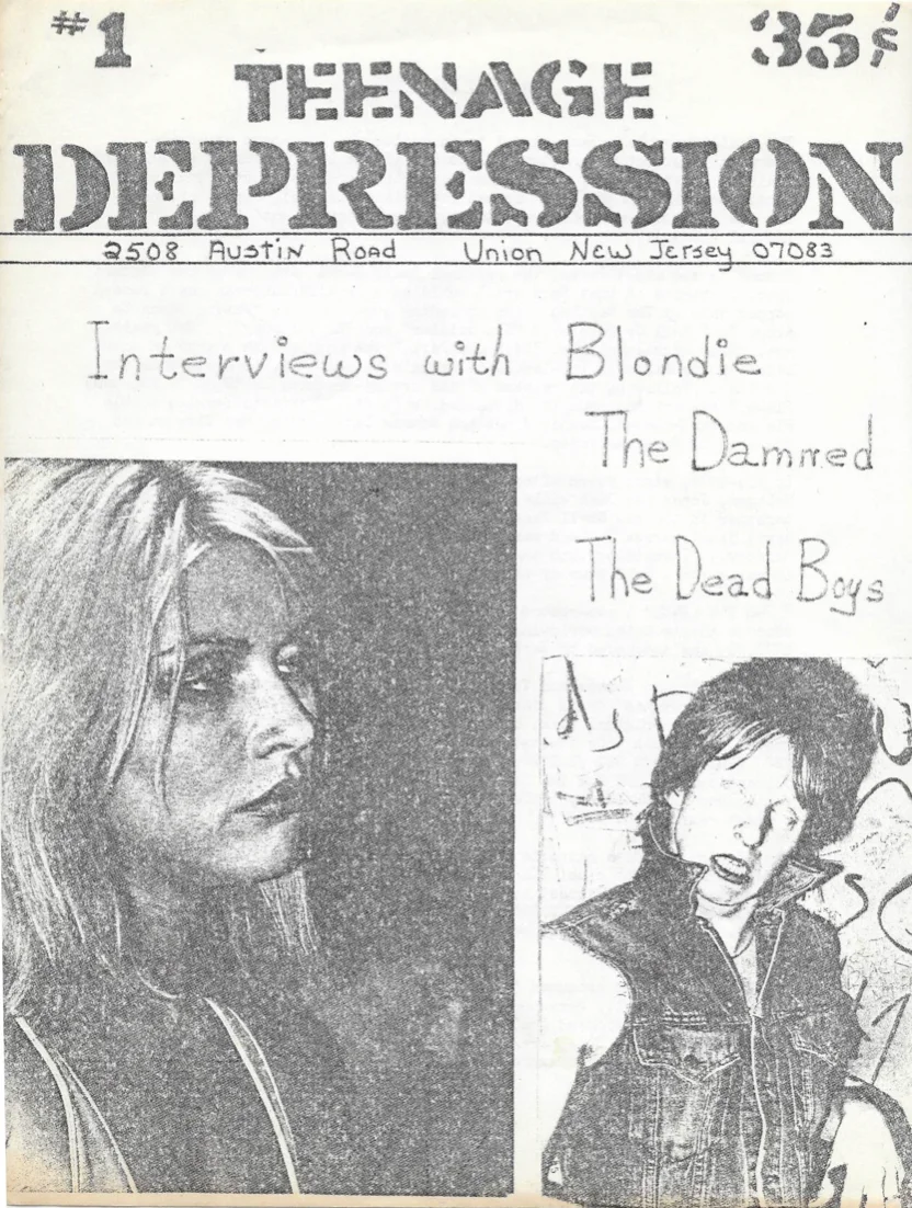 A photograph of a zine called “Teenage Depression”