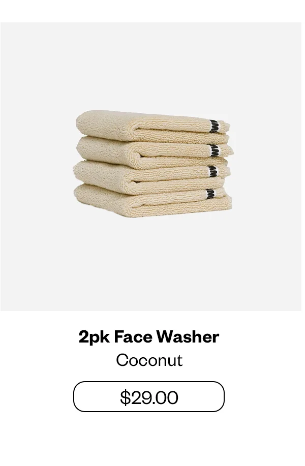 2 Pack Face Washer Coconut