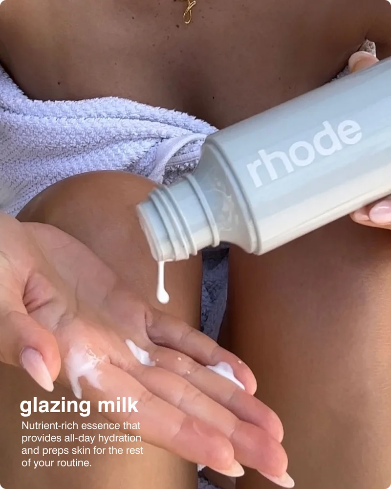 glazing milk: Nutrient-rich essence that provides all-day hydration and preps skin for the rest of your routine.