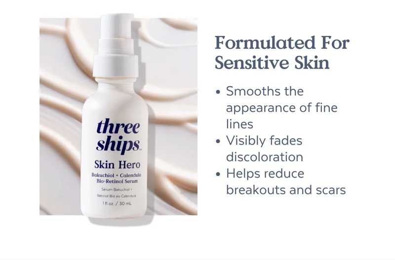 Formulated For Sensitive Skin Smooths the appearance of fine lines Visibly fades discoloration Helps reduce breakouts and scars