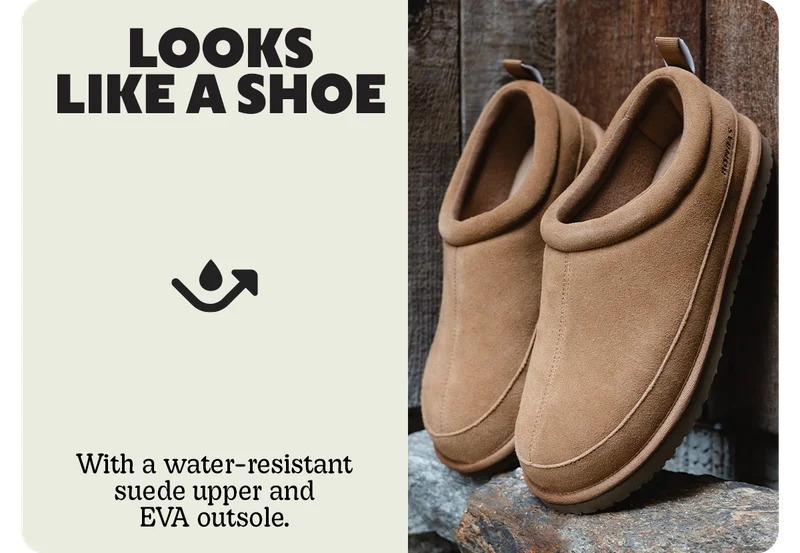 LOOKS LIKE A SHOE | With a water-resistant suede upper and EVA outsole.