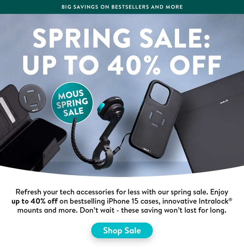 Mous Spring Sale up to 40% off