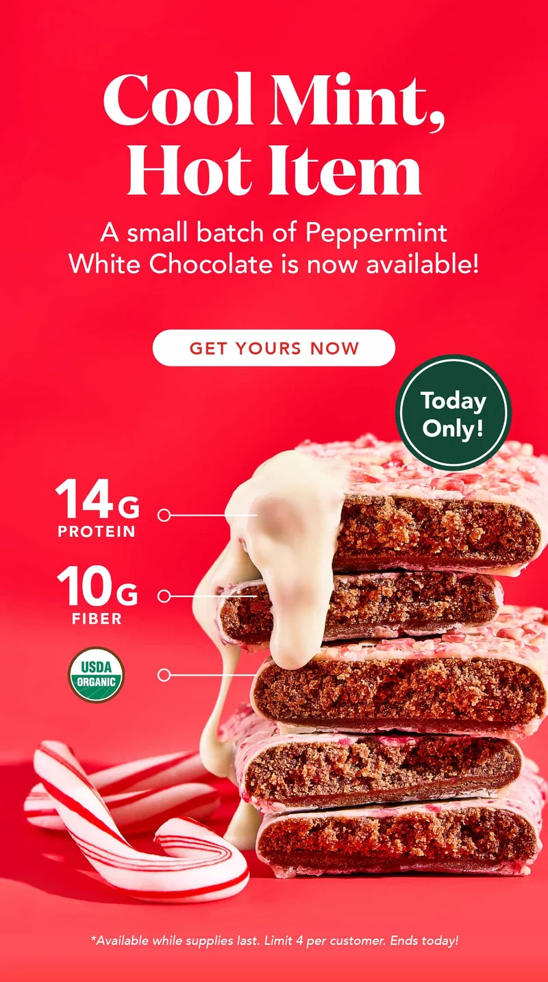 Cool mint, hot item! A small batch of Peppermint White Chocolate is now available! Get yours now. Available while supplies last. Limit 4 per customer. Ends today!