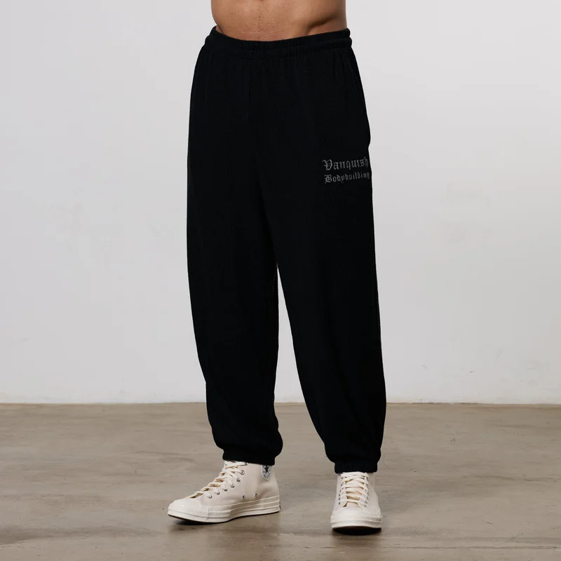 Image of Vanquish Black Bodybuilding Baggy Pants