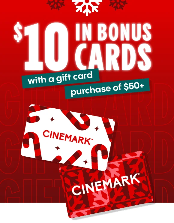 $10 IN BONUS CARDS with a gift card purchase of $50+